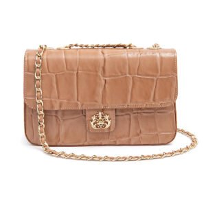 BOLSA ISLA ANNE JUMBO EM COURO NATURAL CAIMAN ARGILA
