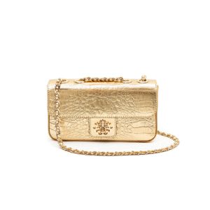 Bolsa Isla Anne Em Couro Natural NEW CROCO GOLD