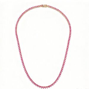 Colar Riviera Pink Chic Dourada
