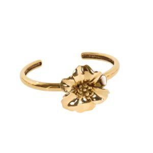 Bracelete Hibisco M Polido Ouro - Morena Canela - Imagem 1