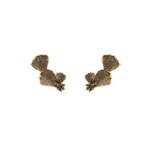 Brinco Earcuff Hibisco Pétalas Ouro - Morena Canela - Imagem 1