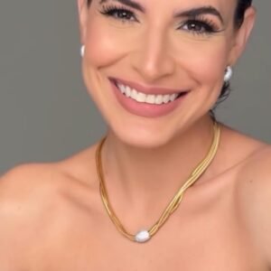 Colar Fios Detail Luxo Dourado - Imagem 2