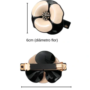 Presilha Camélia Acetato Bicolor - Imagem 3