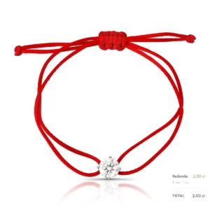 PULSEIRA REGULÁVEL COM PEDRA MOISSANITE 8MM PRATA RODINADA