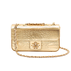 BOLSA ANNE EM COURO NATURAL NEW CROCO GOLD - Isla