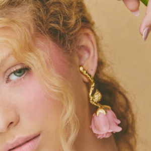 Brinco Flor Grande Blush - SD por Sheila Morais - Imagem 1