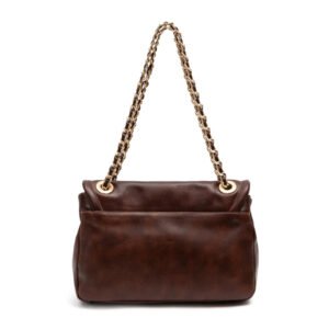 BOLSA FLAP DAHLIA COURO PINHÃO OURO - Isla - Imagem 4