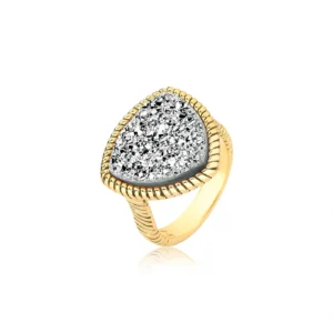 ANEL NAVY DRUZA PLATINADA ARO 15 - AYLA - Imagem 1