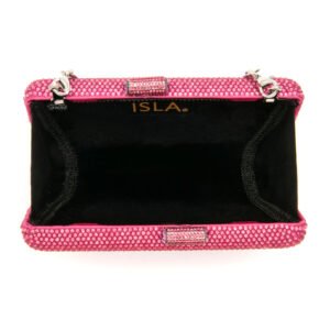 BOLSA CLUTCH EVA PEQUENA CRISTAIS PINK OURO - ISLA - Imagem 3
