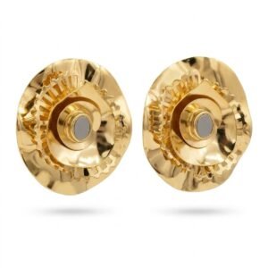 Brinco Flor De Ouro Pedra Citrino Claro - Palone - Imagem 1