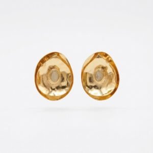 Brinco Oro Orgânico Pedra Off - Palone - Imagem 1